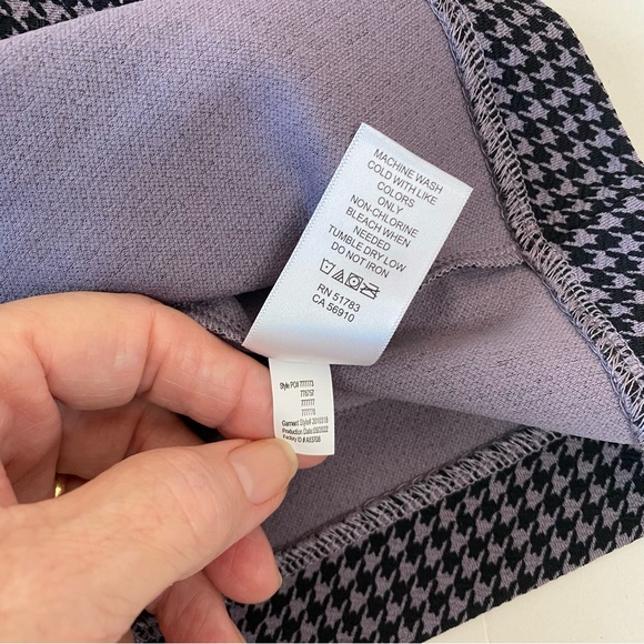 Maurices Women's Purple Houndstooth Open Front Blazer Jacket Large - Picture 7 of 7